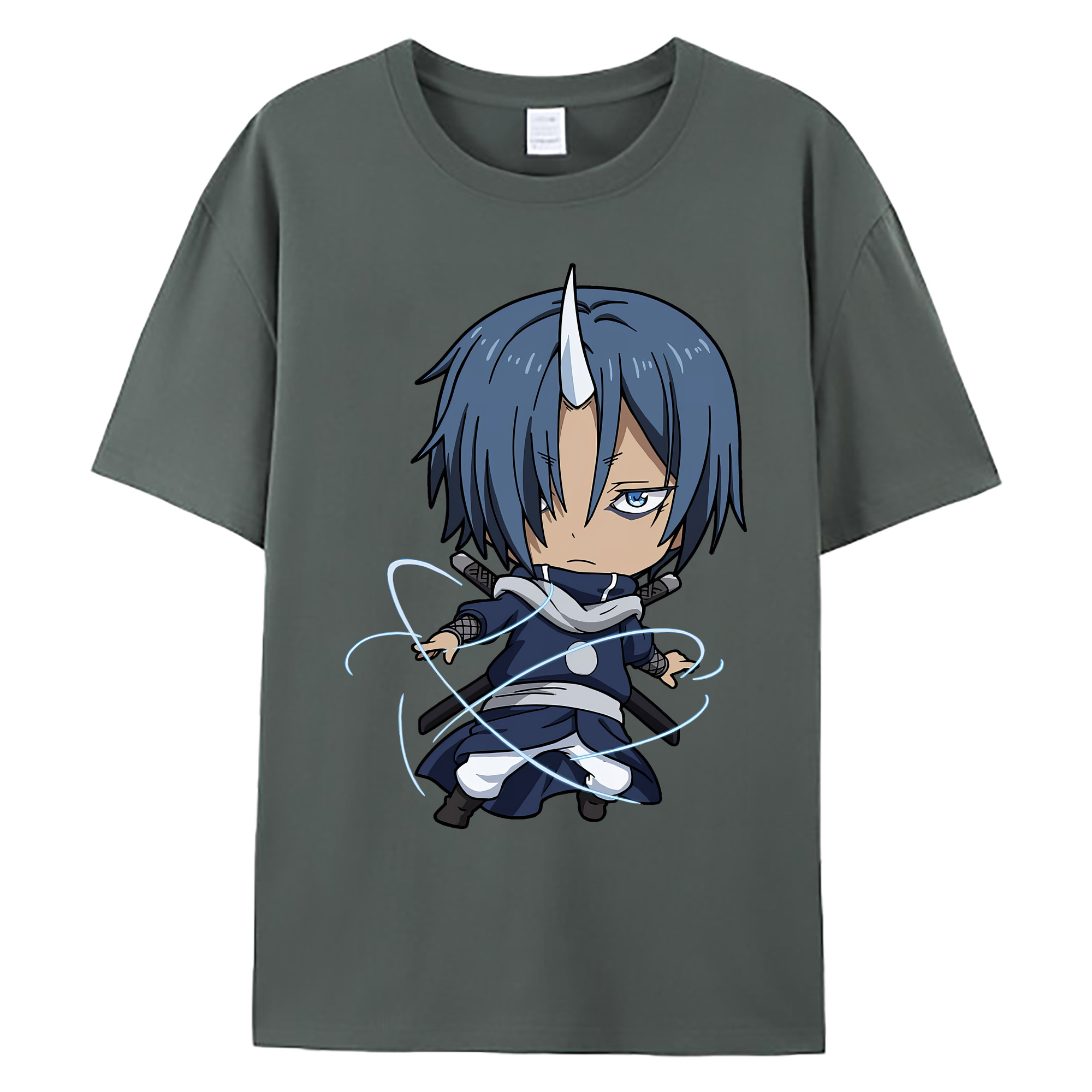 （画像用） 転スラ Regarding Reincarnated to Slime 綿100％ メンズ半袖Tシャツ｜肌触りやわらか＆通気性
